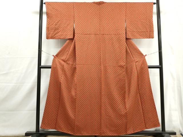 平和屋着物■上質な小紋　総絞り　鹿の子文　正絹　逸品　DABI1751qa