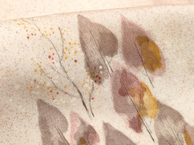 平和屋着物■訪問着　手描き　重ね山樹林文　暈し染め　正絹　逸品　DABI1752qa