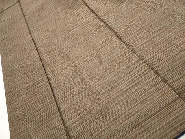 平和屋着物■男性　紬　横段文　正絹　逸品　DABI1756qa