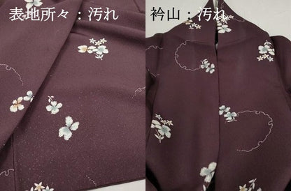 平和屋着物■上質な小紋　雪輪花文　胴抜き仕立て　正絹　逸品　DABI1760qa