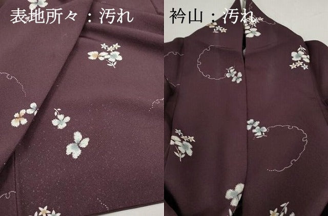 平和屋着物■上質な小紋　雪輪花文　胴抜き仕立て　正絹　逸品　DABI1760qa