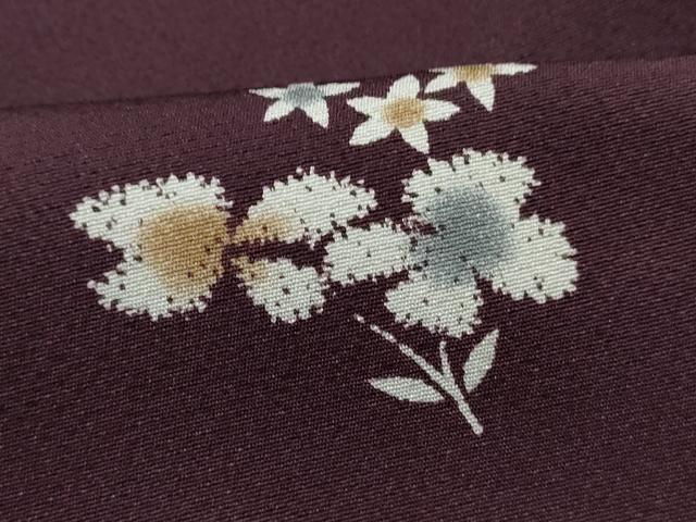 平和屋着物■上質な小紋　雪輪花文　胴抜き仕立て　正絹　逸品　DABI1760qa