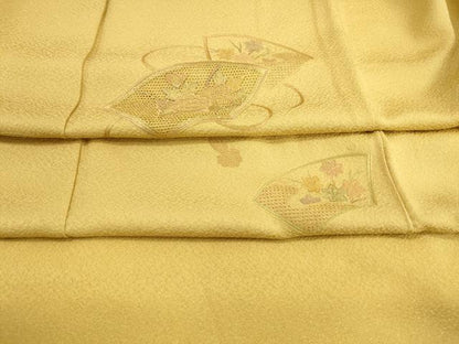 平和屋着物■中国三大刺繍　スワトウ刺繍　汕頭刺繍　色留訪問着　地紙花文　正絹　逸品　DABI1765qa