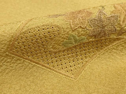 平和屋着物■中国三大刺繍　スワトウ刺繍　汕頭刺繍　色留訪問着　地紙花文　正絹　逸品　DABI1765qa