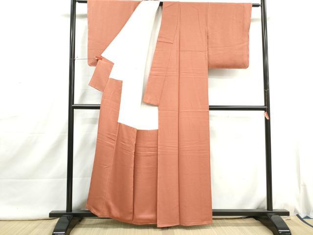 平和屋着物■上質な色無地　作家物　霞地紋　東雲色　正絹　逸品　DABI1772qa