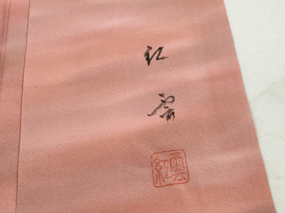 平和屋着物■上質な小紋　作家物　霞文　暈し染め　正絹　逸品　DABI1780qa