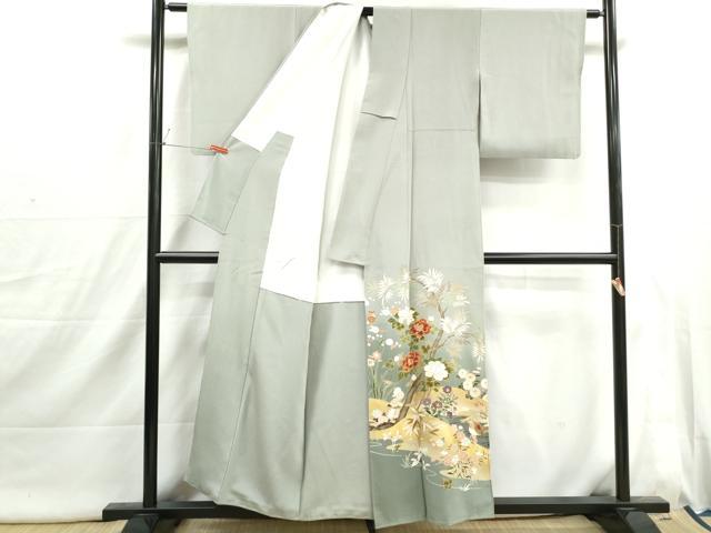 平和屋着物■豪華色留袖　流水鴛鴦枝花文　椿　暈し染め　金彩　正絹　逸品　DABI1781qa