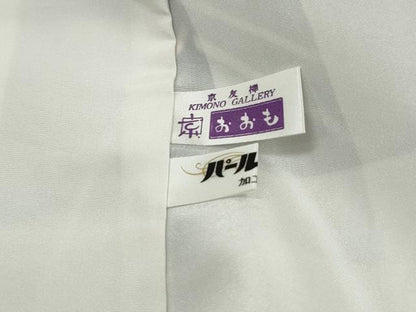 平和屋着物■上質な小紋　舞蝶文　金彩　反端付き　正絹　逸品　DABI1782qa