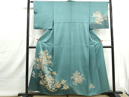 平和屋着物■訪問着　風景花文　松竹梅　暈し染め　金彩　やまと誂製　正絹　逸品　DABI1785qa