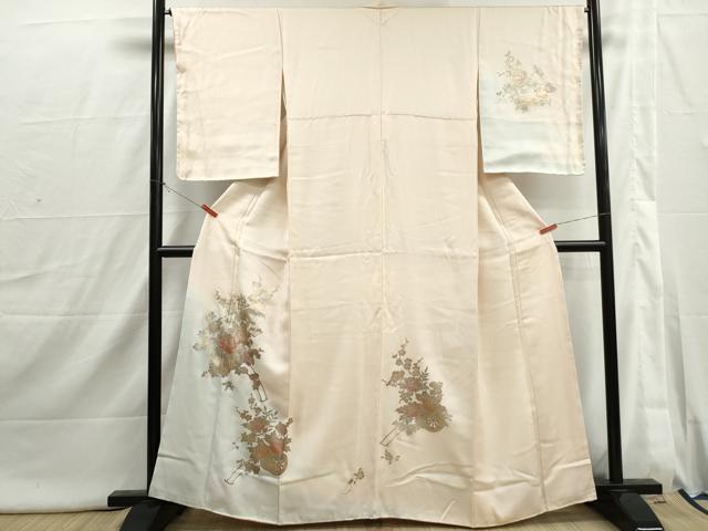 平和屋着物■訪問着　花車文　牡丹　暈し染め　正絹　逸品　DABI1786qa