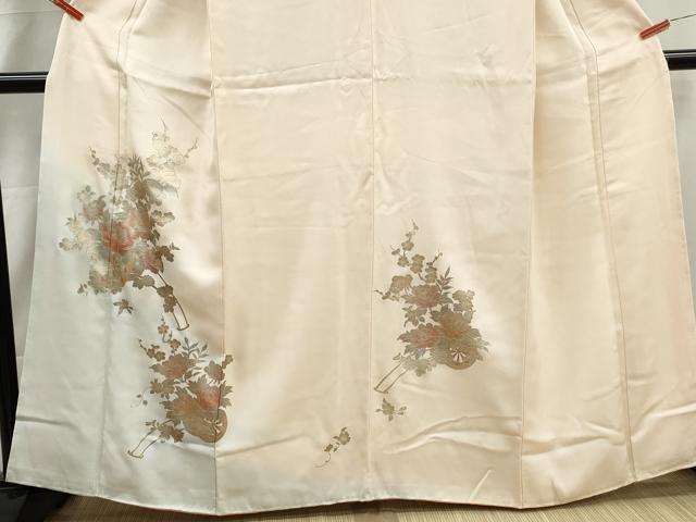 平和屋着物■訪問着　花車文　牡丹　暈し染め　正絹　逸品　DABI1786qa