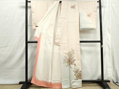 平和屋着物■訪問着　花車文　牡丹　暈し染め　正絹　逸品　DABI1786qa