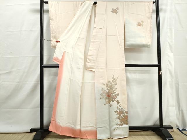 平和屋着物■訪問着　花車文　牡丹　暈し染め　正絹　逸品　DABI1786qa