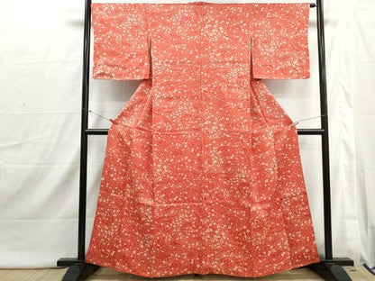平和屋着物■上質な小紋　流水花文　金彩　正絹　逸品　DABI1790qa