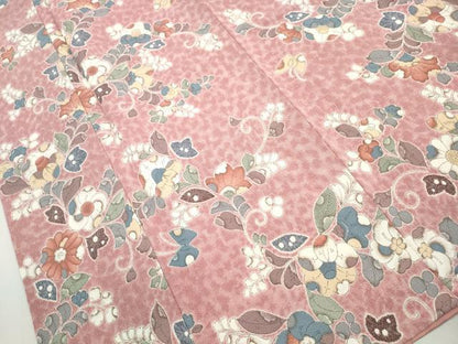 平和屋着物■上質な小紋　辻が花　鬼しぼ縮緬　正絹　逸品　DABI1791qa