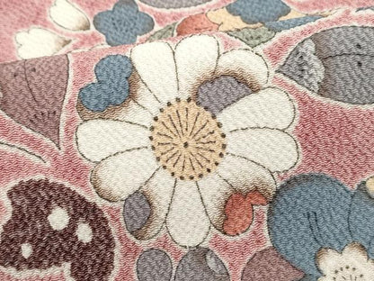 平和屋着物■上質な小紋　辻が花　鬼しぼ縮緬　正絹　逸品　DABI1791qa