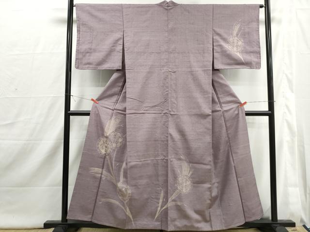 平和屋着物■訪問着　紬地　刺繍　鏡裏飾花文　正絹　逸品　DABI1797qa