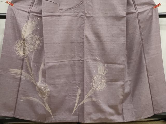 平和屋着物■訪問着　紬地　刺繍　鏡裏飾花文　正絹　逸品　DABI1797qa