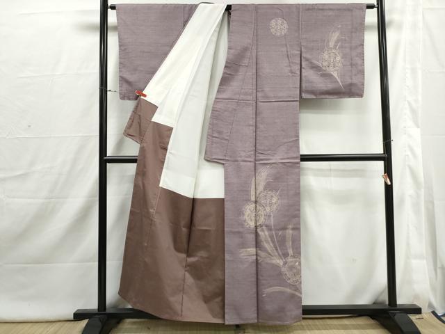 平和屋着物■訪問着　紬地　刺繍　鏡裏飾花文　正絹　逸品　DABI1797qa