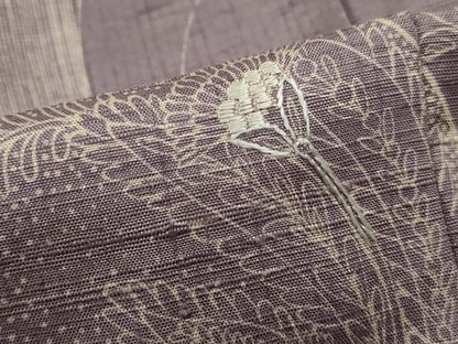 平和屋着物■訪問着　紬地　刺繍　鏡裏飾花文　正絹　逸品　DABI1797qa