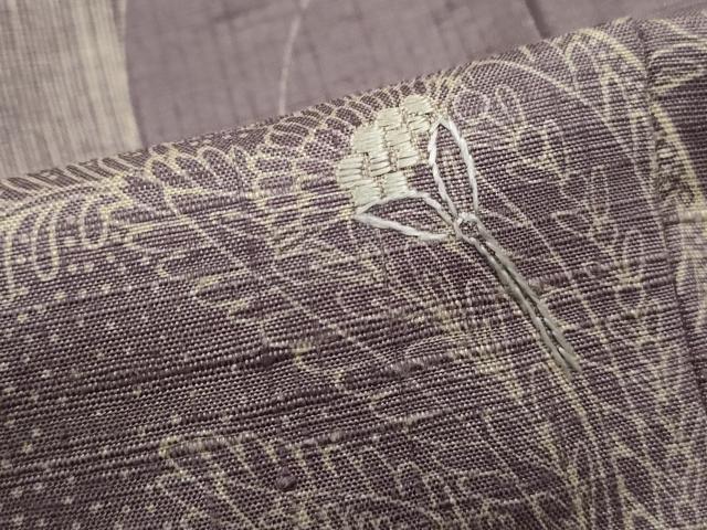 平和屋着物■訪問着　紬地　刺繍　鏡裏飾花文　正絹　逸品　DABI1797qa