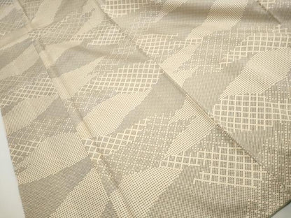 平和屋着物■本場染大島紬　幾何学文　正絹　逸品　DABI1802qa