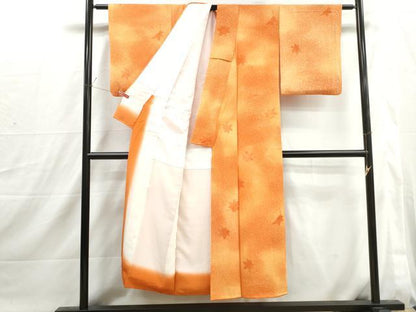 平和屋着物■上質な小紋　舞楓文　暈し染め　正絹　逸品　DABI1813qa