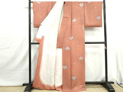 平和屋着物■上質な小紋　絞り　抽象花文　正絹　逸品　DABI1815qa