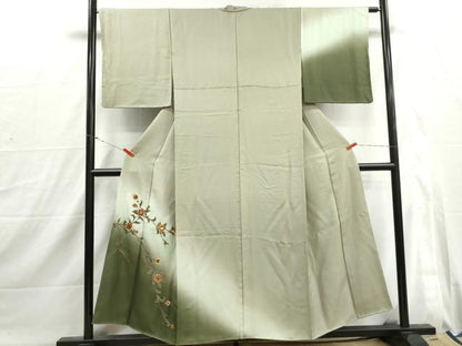 平和屋着物■訪問着　螺鈿　更紗花文　暈し染め　金彩　正絹　逸品　DABI1820qa