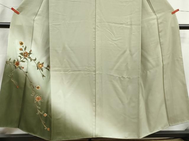 平和屋着物■訪問着　螺鈿　更紗花文　暈し染め　金彩　正絹　逸品　DABI1820qa