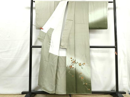 平和屋着物■訪問着　螺鈿　更紗花文　暈し染め　金彩　正絹　逸品　DABI1820qa