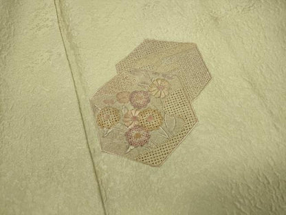 平和屋着物■中国三大刺繍　スワトウ刺繍　汕頭刺繍　訪問着　亀甲花文　正絹　逸品　DABI1824qa