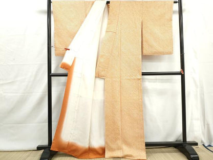 平和屋着物■大変加工の良い総絞り小紋　正絹　逸品　DABI1826qa