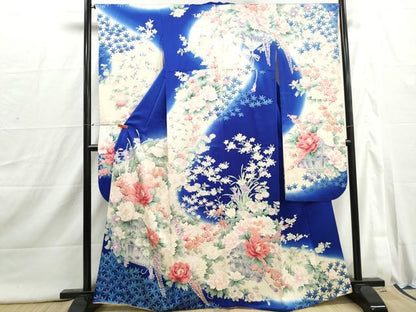 平和屋着物■豪華振袖　花籠文　暈し染め　正絹　逸品　DABI1830qa