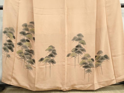 平和屋着物■訪問着　手描き　枝松文　正絹　逸品　DABI1835qa