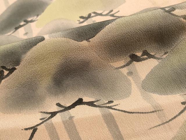 平和屋着物■訪問着　手描き　枝松文　正絹　逸品　DABI1835qa