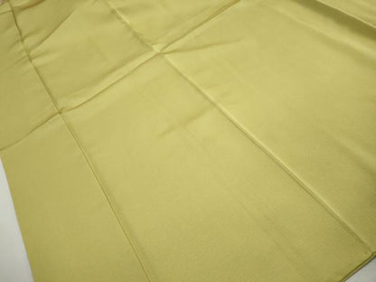 平和屋着物■上質な色無地　刈安色　正絹　逸品　DABI1845qa