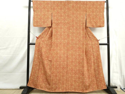 平和屋着物■上質な小紋　花丸文　正絹　逸品　DABI1846qa