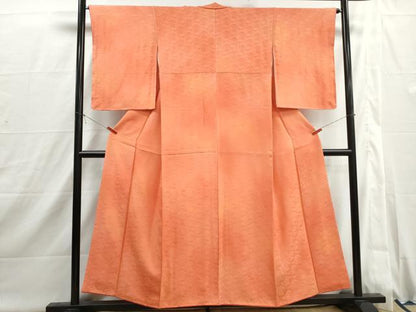 平和屋着物■上質な小紋　立波地紋　暈し染め　正絹　逸品　DABI1854qa