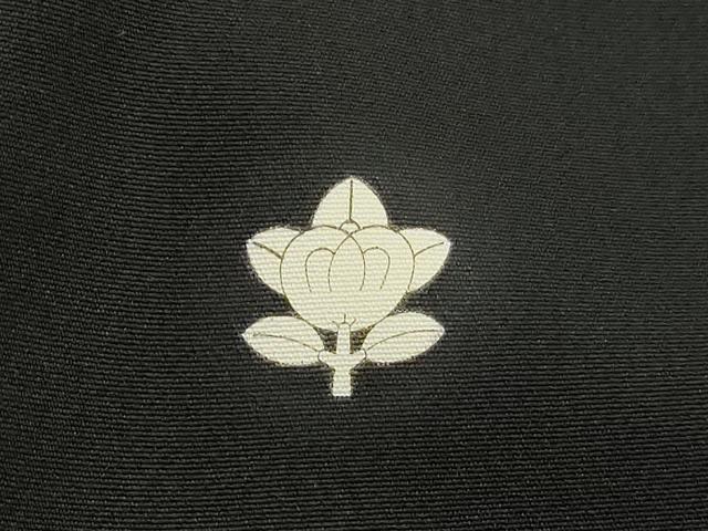 平和屋着物■豪華黒留袖　駒刺繍　扇面御所車花文　金彩　正絹　逸品　DABI1855qa