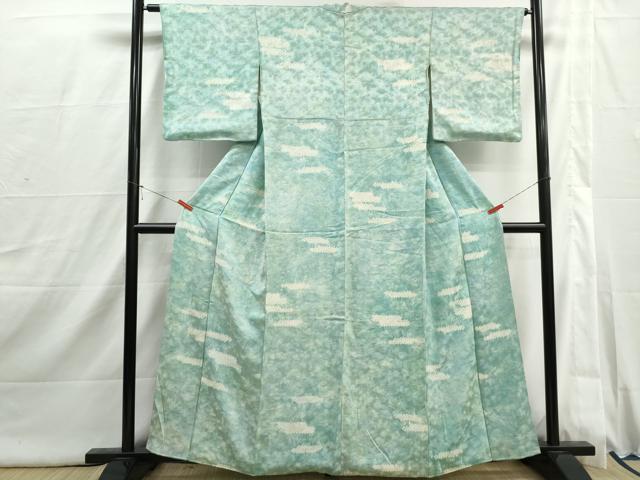 平和屋着物■上質な小紋　絞り　霞文　暈し染め　正絹　逸品　DABI1863qa