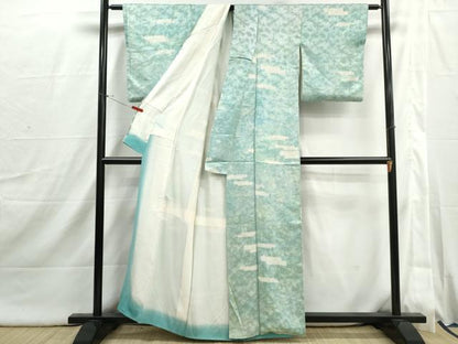 平和屋着物■上質な小紋　絞り　霞文　暈し染め　正絹　逸品　DABI1863qa