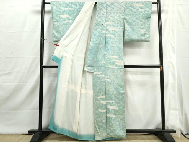 平和屋着物■上質な小紋　絞り　霞文　暈し染め　正絹　逸品　DABI1863qa