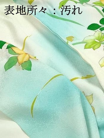 平和屋着物■訪問着　駒刺繍　草花文　暈し染め　金彩　正絹　逸品　DABI1864qa