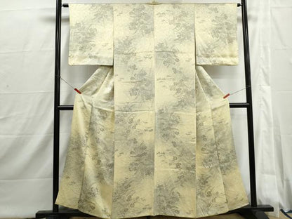 平和屋着物■上質な小紋　草花文　暈し染め　正絹　逸品　DABI1866qa