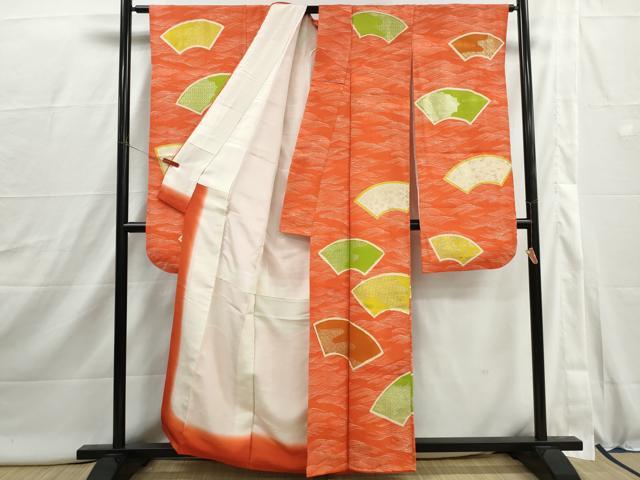平和屋着物■豪華振袖　駒刺繍　吉祥　地紙立波文　金銀彩　正絹　逸品　DABI1872qa