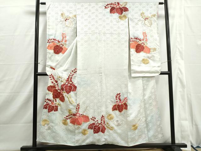平和屋着物■豪華振袖　総刺繍　松皮菱花文　桐　金銀糸　正絹　逸品　DABI1879qa
