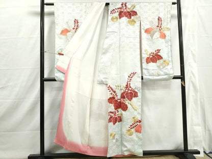 平和屋着物■豪華振袖　総刺繍　松皮菱花文　桐　金銀糸　正絹　逸品　DABI1879qa