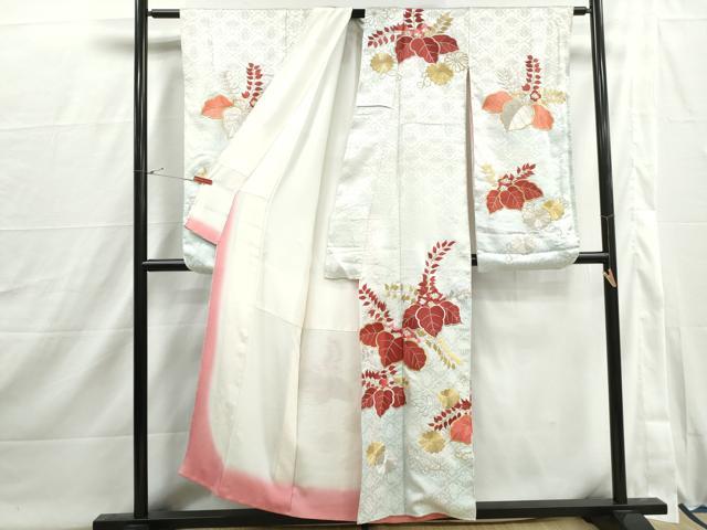 平和屋着物■豪華振袖　総刺繍　松皮菱花文　桐　金銀糸　正絹　逸品　DABI1879qa