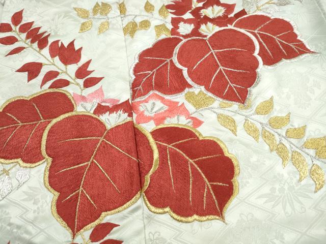 平和屋着物■豪華振袖　総刺繍　松皮菱花文　桐　金銀糸　正絹　逸品　DABI1879qa